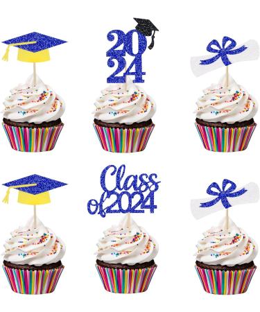 Blue 2022 Class Of 2022 Cupcake Toppers for 2022 Graduation Decorations - Buy Online on GoSupps.com