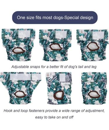 Cutebone Washable Dog Diapers 3-Pack | Waterproof Puppy Pants for Heat | Valentine's Day Rose Collection | Size D39L-DE (51-68.5cm) - Buy Online on GoSupps.com
