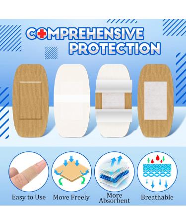 Assorted Flexible Fabric Adhesive Bandages Variety Pack - 300 Pieces - Buy Online on GoSupps.com