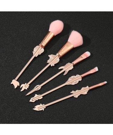 Genshin Impact Makeup Brush Set - 5-Piece High-Quality Synthetic Cosmetics Brushes for Foundation & Eyeshadow - Perfect Gift for Fans - Buy Online on GoSupps.com