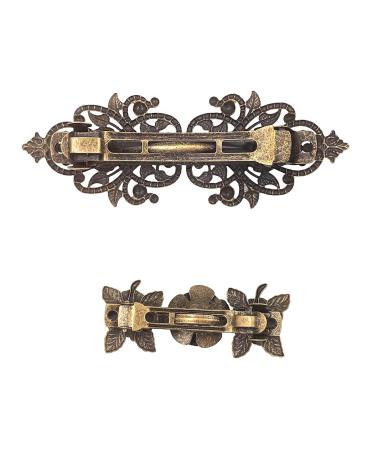 Buy 2 Piece Retro Vintage Metal French Hairpins - Bronze Rose Accessories (1 Pack) | International Shipping Available - Buy Online on GoSupps.com