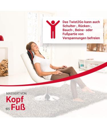 Miniwell Twist2go Casada Shiatsu Massage Pillow with Heating Function - Wireless Neck Shoulder & Back Massager for Home & Office - Buy Online on GoSupps.com