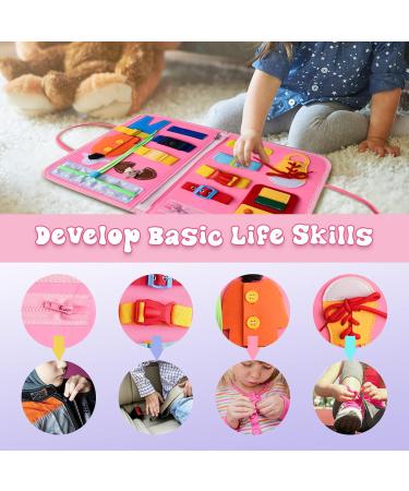 Achiyway Busy Board 4-Layers | Mermaid Montessori Toy for Ages 1-5 | Motor Skills & Self-Dressing Learning | Engaging Activity Board for Children - Buy Online on GoSupps.com