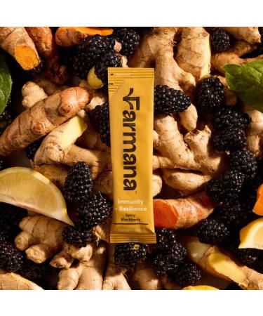Farmana Immune Support Drink Mix - Immune Support with Mushrooms and Botanicals - Antioxidant-Rich Vitamin D & C Blend - Daily Immune Booster with Organic Ingredients - Spicy BlackBerry Ginger - Buy Online on GoSupps.com