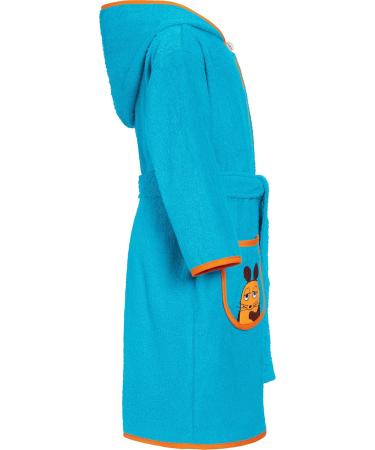 Playshoes Unisex Children's Terry Cloth Bathrobe Dressing Gown 98-104 - Aqua Blue The Mouse | International Shipping Available - Buy Online on GoSupps.com