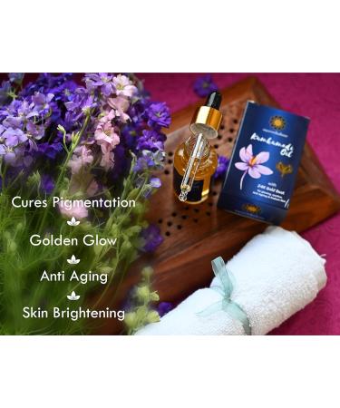 Kumkumadi Oil 30 ML with 24K Gold Flakes - Natural Herbal Blend for Radiant Skin | International Shipping Available - Buy Online on GoSupps.com