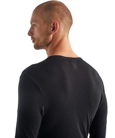 Icebreaker Merino Men's Standard 175 Everyday Long Sleeve Crewneck T-Shirt - Black - Size XL - Buy Online on GoSupps.com
