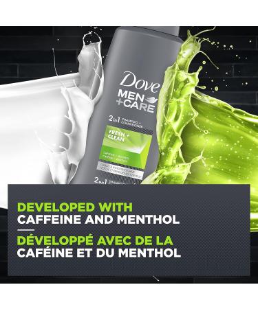 Dove Men + Care Fresh & Clean 2-in-1 Shampoo & Conditioner for Dry Hair with Caffeine and Menthol 750 ml Fresh 750 ml (Pack of 1) - Buy Online on GoSupps.com