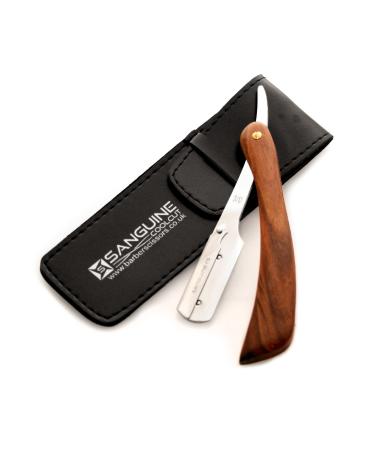 Pure Wood Razor Straight Razor Beard or Mustache Razor (Wood-r5) Bag
