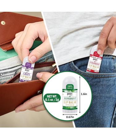 DMSKY 40 Pack Mini Lip Balm Natural Lip Balm Bulk with Vitamin E and Coconut Oil Moisturizing Lip Balms for Dry Cracked lips - 10 Flavors 40 Count - Buy Online on GoSupps.com