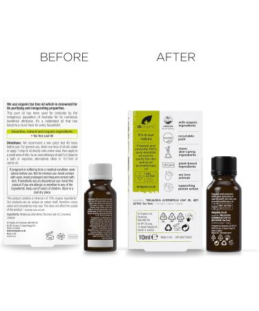 Dr Organic Tea Tree Oil 10ml - Natural, Vegan & Cruelty-Free - Buy Online on GoSupps.com