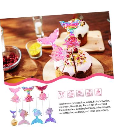 UPKOCH 18 Pcs Cake Decoration Seashell Decor Ocean Decorations Under The Sea Cupcake Topper Mermaid Cupcake Topper Under The Sea Cake Picks Toothpick Birthday Party Supplies Cloth Wedding - Buy Online on GoSupps.com