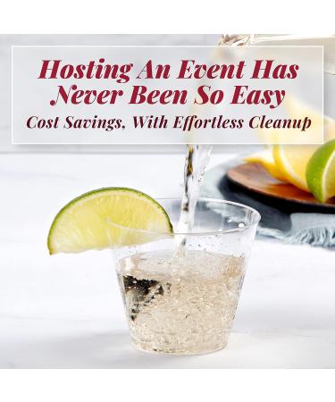 5 oz Clear Plastic Cups - 100 Pack | Hard Disposable Cups for Wine, Cocktails, and Parties | Bulk Wedding Tumblers - 100 ct - Buy Online on GoSupps.com