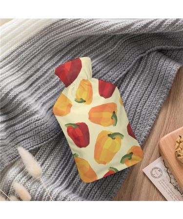 Color Paprika Hot Water Bottle with Plush Cover | Hand Warmer for Adults & Children | 26.5x15.3cm - Perfect for Cozy Comfort & Pain Relief - Buy Online on GoSupps.com