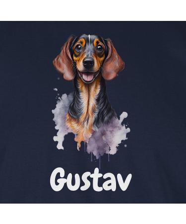 Personalized Dachshund T-Shirt for Dog Owners | Custom Gift for Men - Shirtracer | Navy Blue 3XL - Buy Online on GoSupps.com