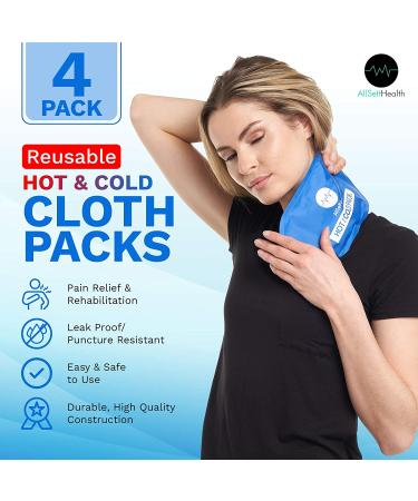 Reusable Hot Cold Gel Ice Packs for Injuries | 10.5 x 5 | 4 Pack - Buy Online on GoSupps.com