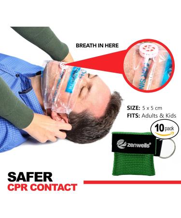 10 Colorful Ventilation Mask Keychains - CPR Masks & Face Shields for Adults & Children | First Aid Emergency Protection - Buy Online on GoSupps.com