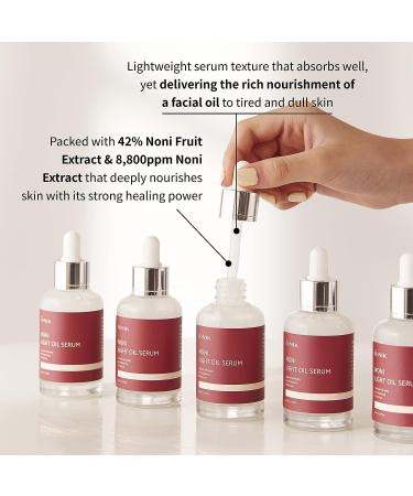 IUNIK Vegan Noni 42% Oil Serum | 1.69 Fl Oz | Deep Nourishment for Hyper-pigmentation & Skin Elasticity | Glowy Look | Korean Skincare with Blueberry, Olive & Jojoba Oil | Hydrating Facial Serum for Dry Skin - Buy Online on GoSupps.com