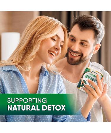 VibraxLabs 100% Pure Spirulina Capsules - 1000mg Serving, Detox & Cellular Health Support, with Chlorella - 500mg Veggie Capsules - Buy Online on GoSupps.com