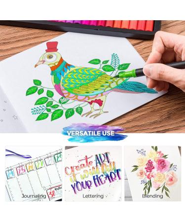 Mogyann 100 Colors Dual Tip Brush Pens for Coloring and Calligraphy - Multicolor - Buy Online on GoSupps.com