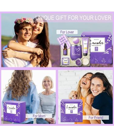 Birthday Gifts for Women Best Friends Spa Gifts Baskets for Female Unique Bath and Body Works Gifts Set Lavender Self Care Gifts Purple Relaxing Inspirational Gifts for Mom Grandma Teacher - Buy Online on GoSupps.com