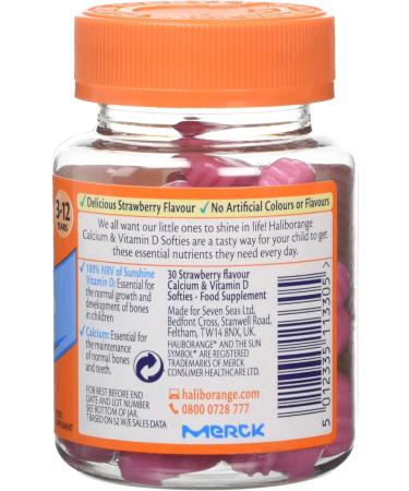Haliborange Kids Calcium and Vitamin D Softies 30 - 30 Count Pack - Essential Daily Supplement for Children - Buy Online on GoSupps.com