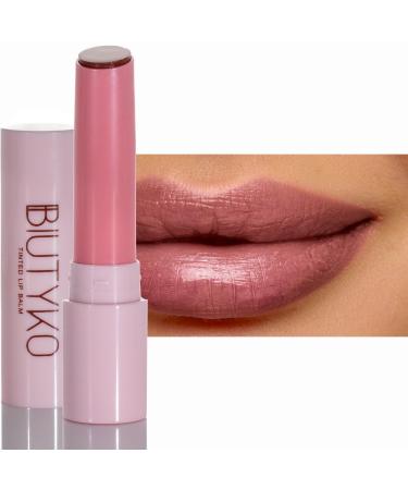 Lip Balm Hydrating for Dry and Chapped Lips Tinted Subtle Color Non-Sticky Juicy Finish | Nude