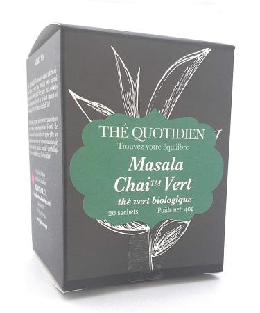 Daily Tea Organic Green Masala Chai 20 Tea Bags net Weight 40g - Buy Online on GoSupps.com