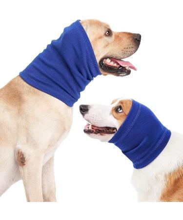 Dog Snood Pet Neck Protector Ears Warmer Calming Hoodies for Dogs Earmuff Noise Protection for Anti-anxiety Grooming Bathing Comfort Ear Covers (M Size Blue) M Blue - Buy Online on GoSupps.com