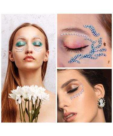 KINBOM 9 Sheets Face Gems Stickers - Self-Adhesive Rhinestones for Makeup, Face Diamonds, Jewels & Pearls - Assorted Styles - Perfect for Festivals & Parties - Buy Online on GoSupps.com