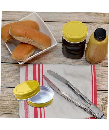 VINTORKY 12pcs Mason Jar Lids Canning Seal Lids Metal Lids Mason Jar Pour Spout Lids for Sealing Cover Covers Arts and Crafts for Kids Sealing Caps for Bottles Tinplate Spherical Child Hat 7x7x1.5cm Golden - Buy Online on GoSupps.com