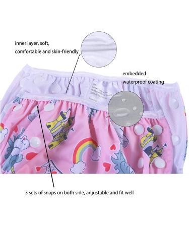 Mixidone Reusable Swimming Diaper | Adjustable Washable Baby Swimming Trousers | Toddler Swim Diaper - Unicorn Mermaid & Crane Designs (0-3 Years) - Buy Online on GoSupps.com