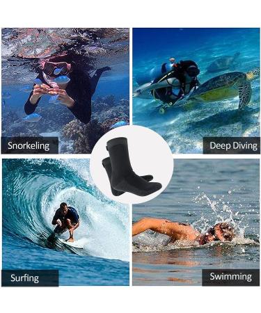MOVOYEE 3mm Neoprene Anti-Slip Beach Volleyball Dive Socks - High Cut Wetsuit Booties for Water Sports - Black - Buy Online on GoSupps.com