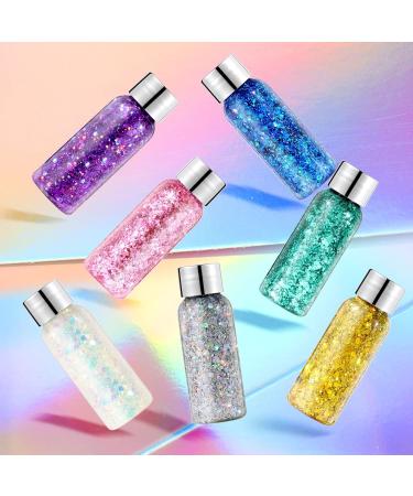 URAQT Holographic Mermaid Body Glitter Gel - Sparkling Cosmetic Glitter for Festival and Party - Pink - Buy Online on GoSupps.com