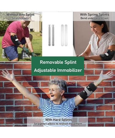 Wahopy Elbow Compression Brace with Removable Splint | Stable Support Strap for Tennis & Golf Elbow, Tendonitis, Ulnar Nerve, Cubital Tunnel Syndrome | Men & Women - Ideal for Sleeping & Daily Use - Buy Online on GoSupps.com