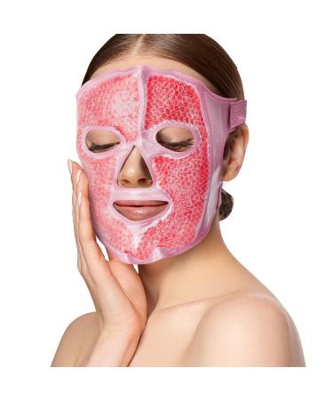 Candy Pink Face Ice Pack Cold Eye Mask - Reduce Redness, Puffy Eyes, Dark Circles - Migraine Relief - Buy Online on GoSupps.com