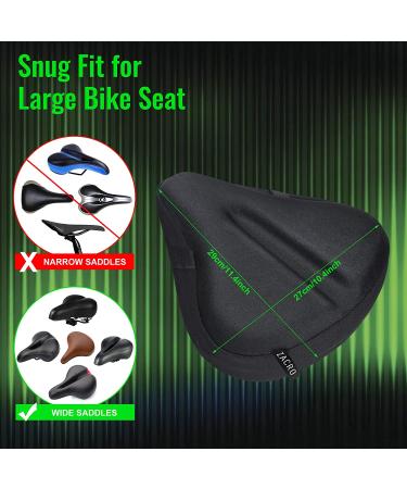 Zacro Gel Padded Bike Seat Cushion for Men & Women - Comfortable Saddle Cover for Peloton & Cruiser Bikes - Buy Online on GoSupps.com