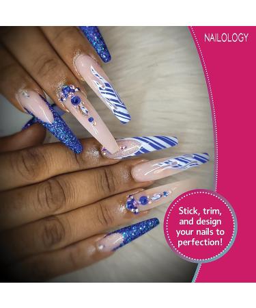 Clear Coffin Nail Tips - Extra Long Acrylic False Nails | Nailology 420-pc Fake Nail Extension Set - Buy Online on GoSupps.com