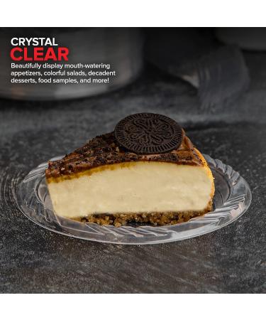 Stock Your Home 6-Inch Clear Plastic Dessert Plates (120 Pack) - Disposable Small Plates for Parties & Catering - Flexible & Crystal Clear Appetizer Plates - Buy Online on GoSupps.com