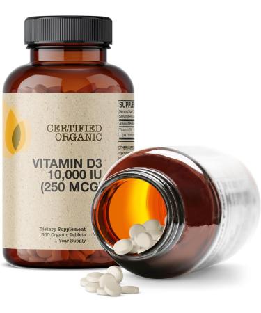 Futurebiotics Vitamin D3 10 000 IU (250 MCG) Supports a Healthy Immune Response Helps Maintain Strong Bones and Muscles 360 Organic Tablets 360 Count (Pack of 1) - Buy Online on GoSupps.com
