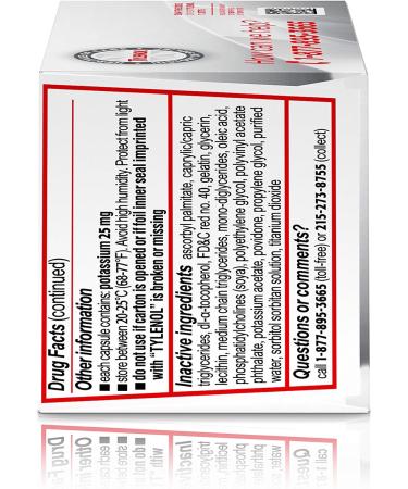 Tylenol Regular Strength Liquid Gels 325mg Acetaminophen Pain Reliever - 20 ct - Buy Online on GoSupps.com