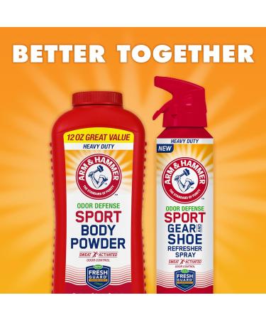 Arm & Hammer Sport Body Powder Powder for Men and Women Fresh Feeling Talc Free Aluminum Free Odor Defense with Baking Soda (3 Pack) 12 Ounce (Pack of 3) - Buy Online on GoSupps.com