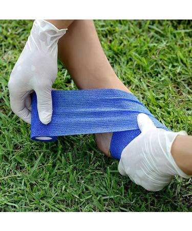 Self Adherent Bandages Wrap 2 x 5 Yards - 6 Count Pack | Flexible, Breathable Medical Tape for Ankle Sprains, Swelling, Sports Injuries - First Aid Cohesive Rolls - Buy Online on GoSupps.com