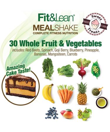 Fit & Lean Chocolate Peanut Butter Pie Meal Replacement Shake - 1lb, 10 Servings - Buy Online on GoSupps.com