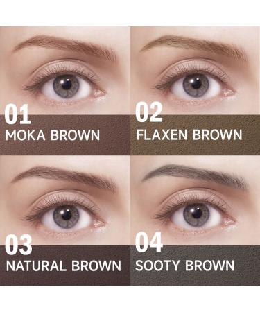 CRASLAN Waterproof Brow Definer Pencil | 02 Mocha Brown | Dual-Sided Brow Brush | Long-lasting Formula | Spoolie & Refill Included - Buy Online on GoSupps.com