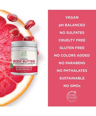 Petal Fresh Pure Body Butter - Firming Pomegranate & Grapefruit 8 oz | Nourishing & Hydrating - Buy Online on GoSupps.com