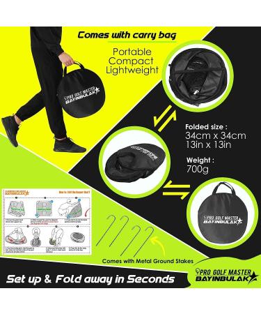 BAYINBULAK 2 in 1 Golf Chipping Practice Net - Backyard Driving Golf Accessory for Men - 2.5' x 2.5' - Black | Gift Idea - Buy Online on GoSupps.com