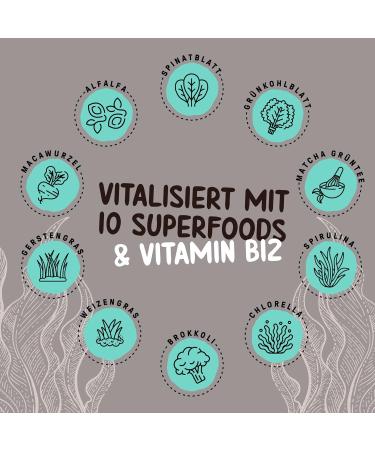 Powerstar Vegan Protein 500g - Soy-Free Multi-Component Powder with 10 Superfoods | German Quality | Ideal for Muscle Building | Double Chocolate Flavor - Buy Online on GoSupps.com