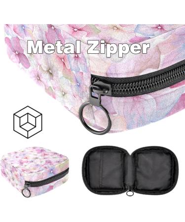 Cherry Pink Flower Women's Binding Bags | Tampon Storage Zip Pockets | Multi-Functional Menstrual Tapes Bag - Buy Online on GoSupps.com