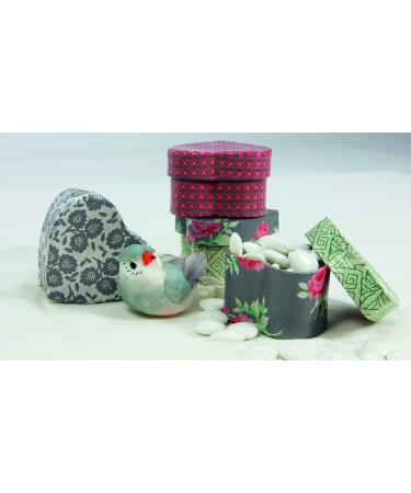 10 Pack Small Heart Boxes - Papier Mach Object to Decorate - 5 x 5 x 3cm - Includes Decorate Papers & PaperPatch Glue - Ideal for DIY Crafts - Buy Online on GoSupps.com